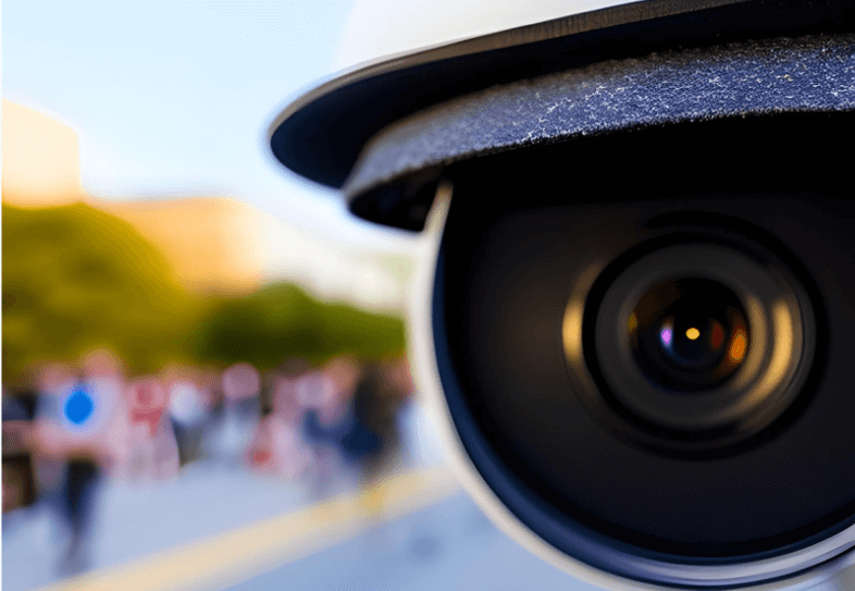 Imagen de camara de seguridad generada con inteligencia artificial